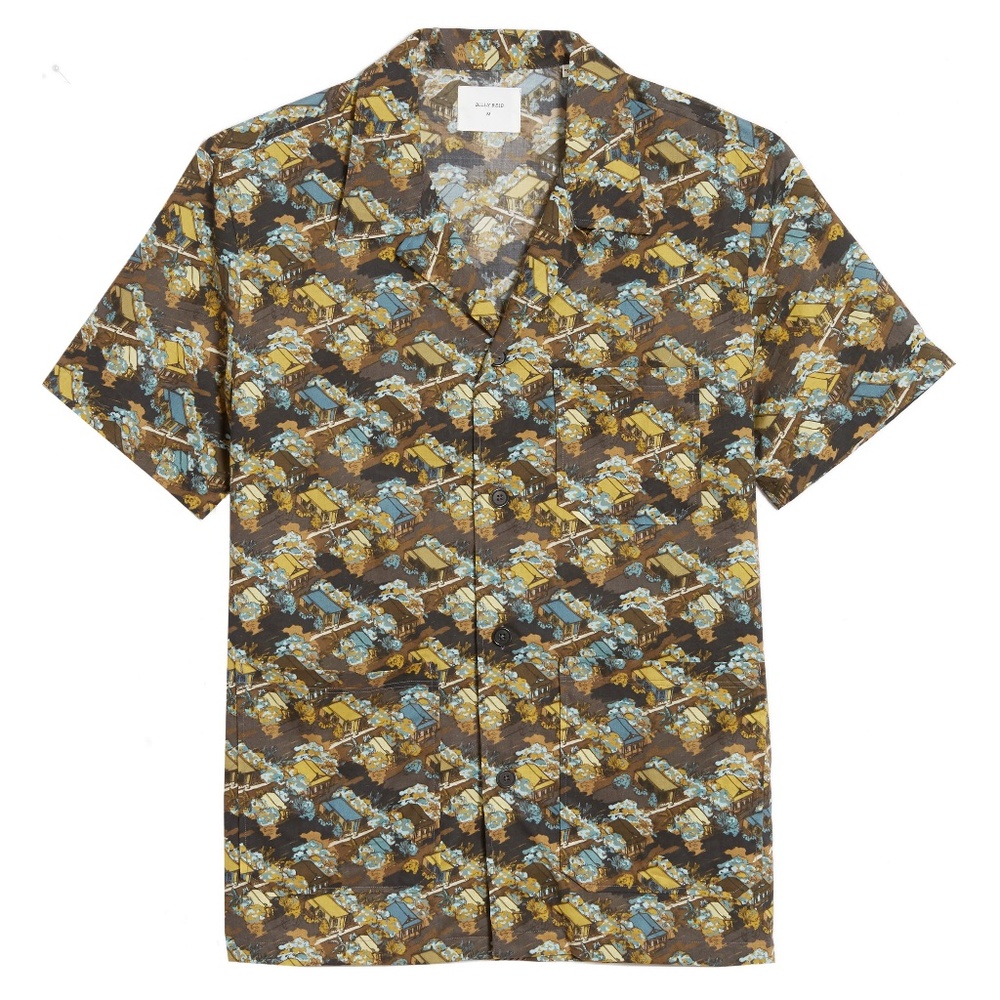 *NWOT* Billy Reid Short Sleeve Camp Shirt in Size Medium